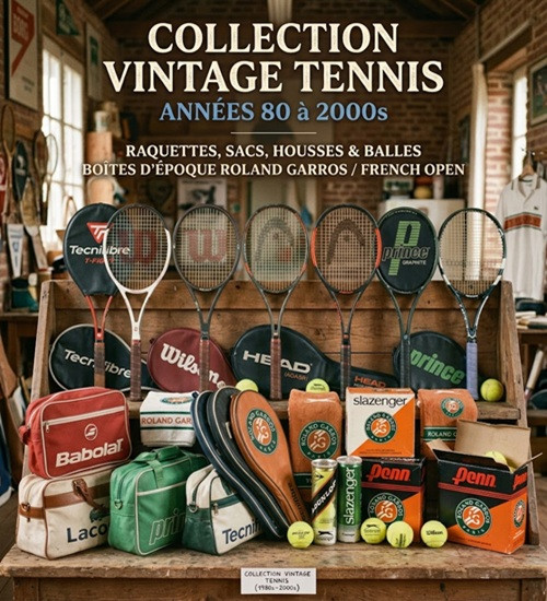 Collection vintage articles tennis
