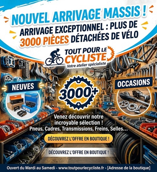 Arrivage de plus de 3000 pièces détachées de vélo