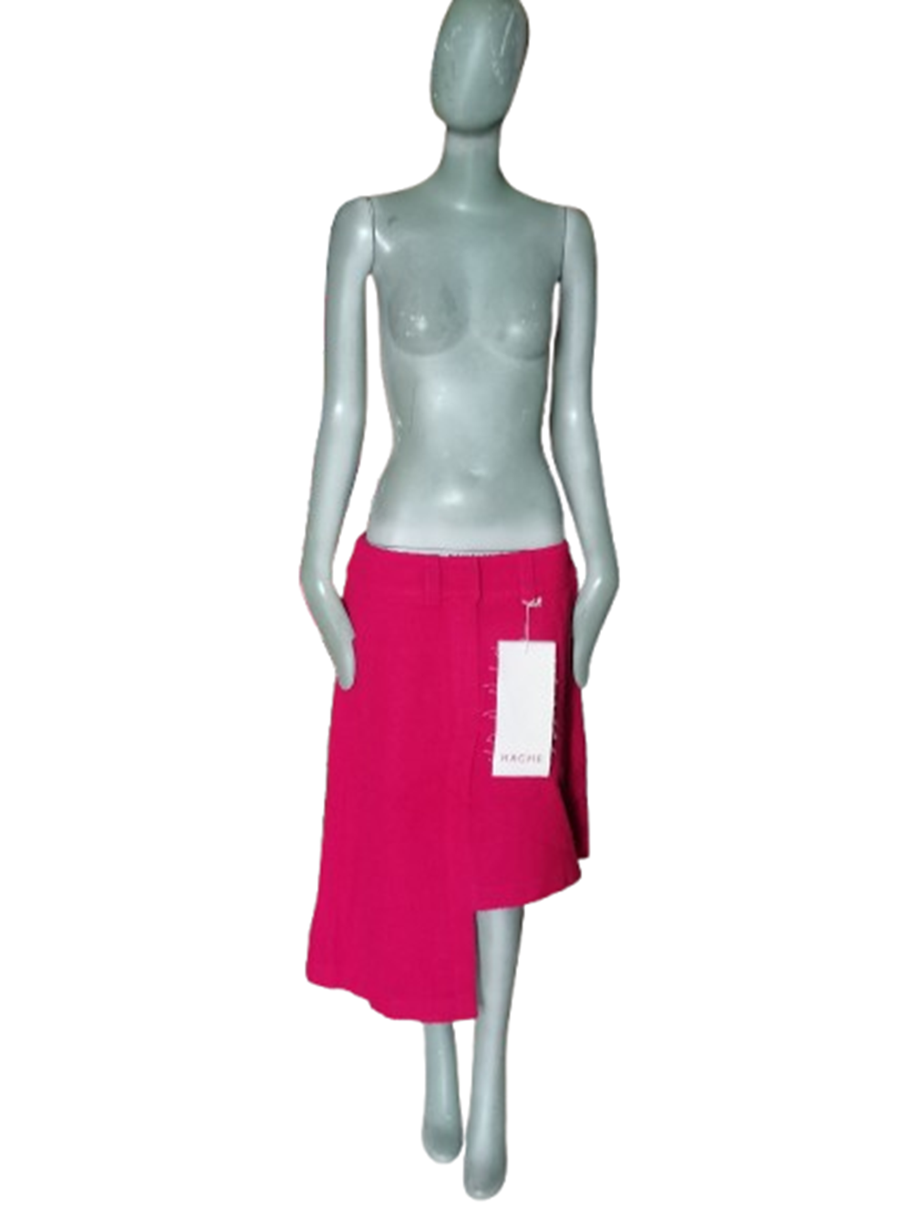 HACHE Archive Deadstock – Jupe asymétrique 100 % laine vierge