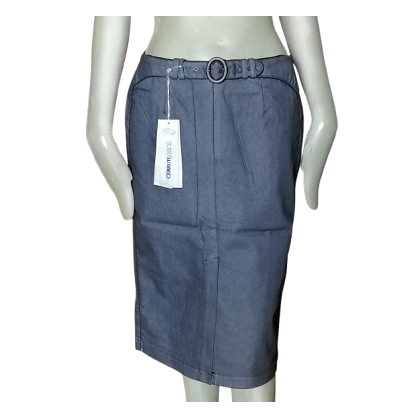 Jupe Crayon Archive Cerruti Jeans Deadstock Effet Enduit