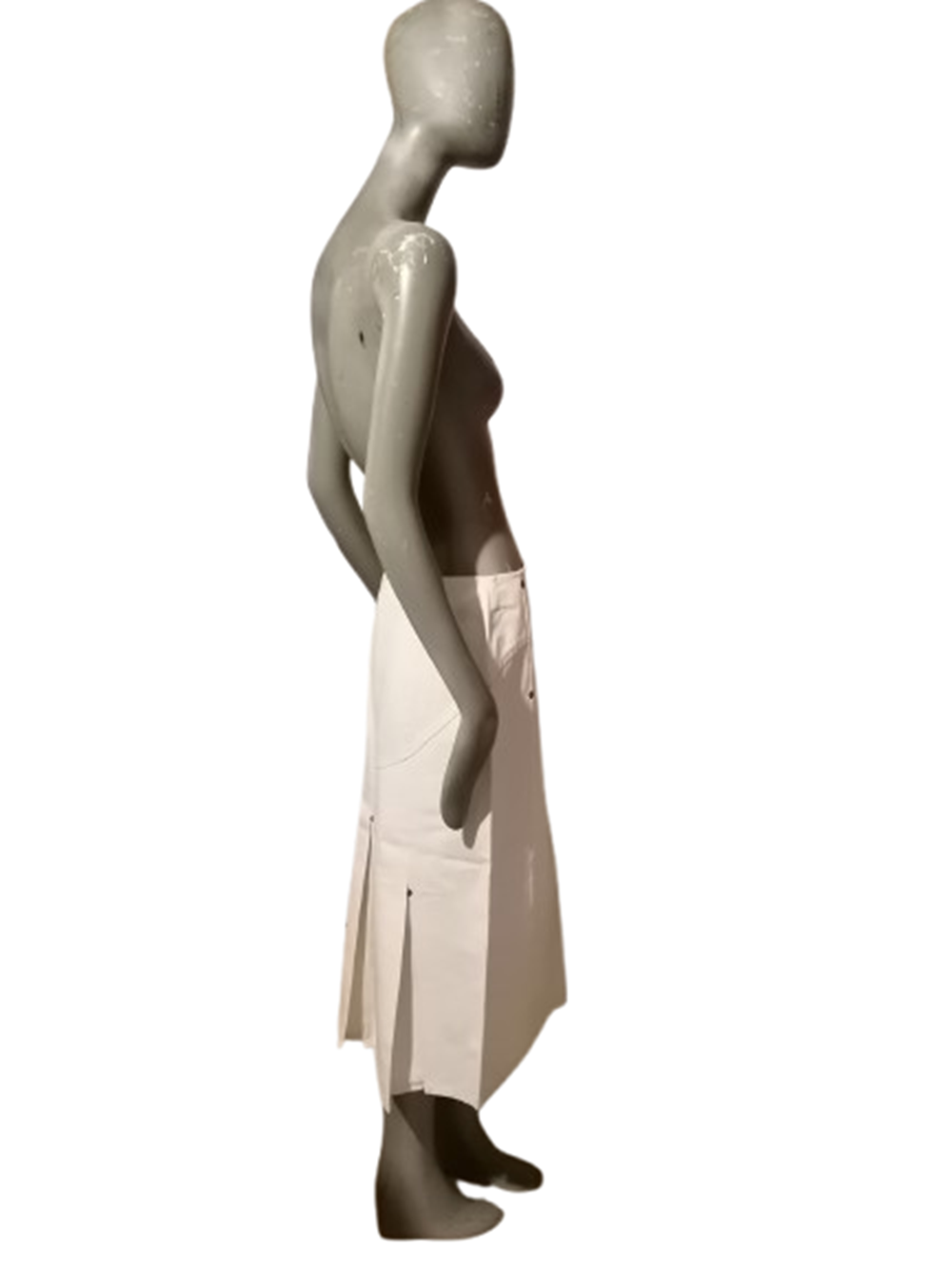 Jupe midi Valentino Roma vintage archive coton blanc
