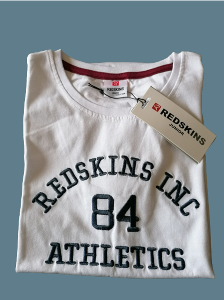 T-shirt enfant blanc Redskins Junior, broderie “84 Athletics”