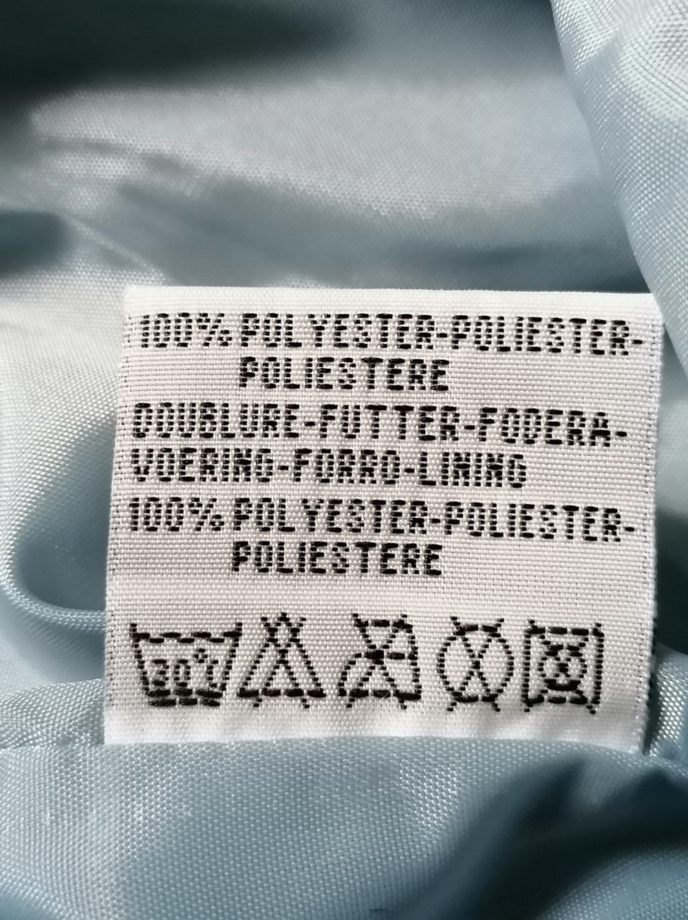 Veste vintage Preference bleu glacé Y2K col fausse fourrure