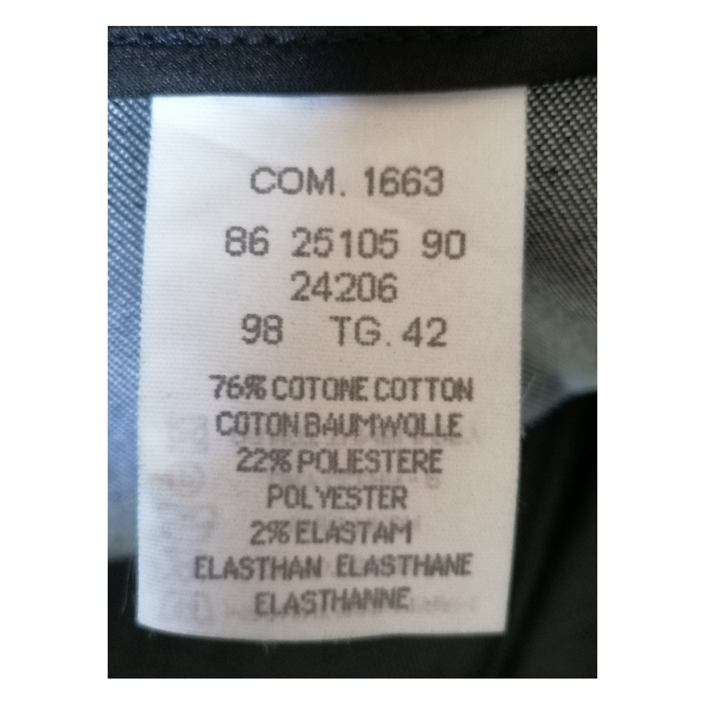 Jupe Crayon Archive Cerruti Jeans Deadstock Effet Enduit