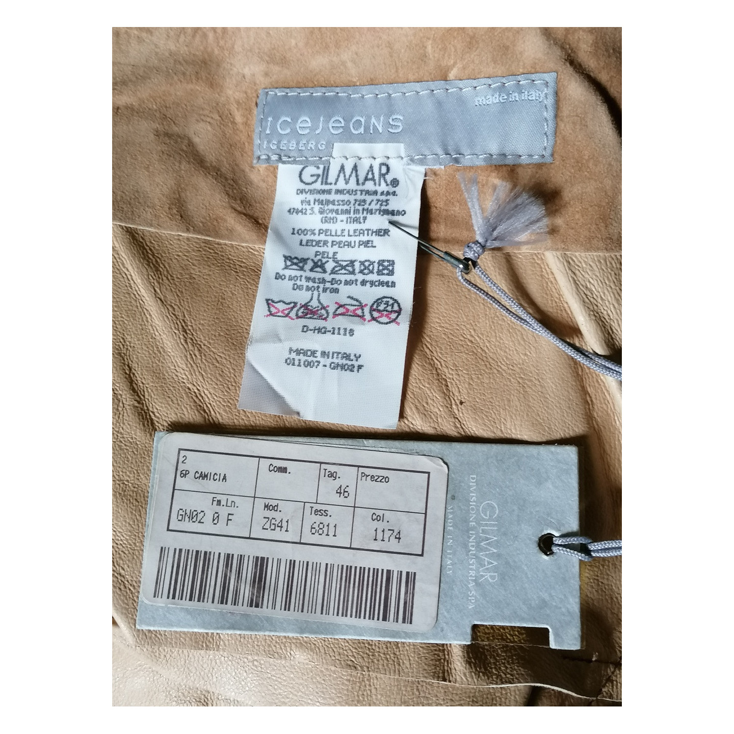 Bustier Archive Ice Jeans by Iceberg Cuir Deadstock Made in Italy