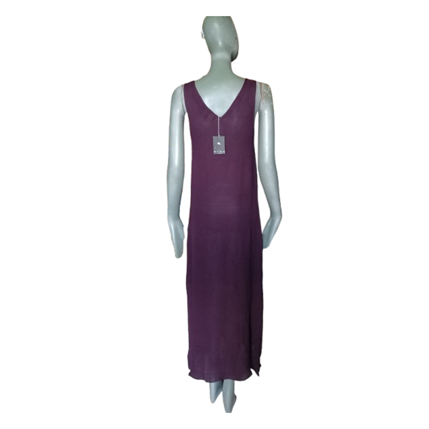 ETRO Milano – Robe longue en soie prune Made in Italy