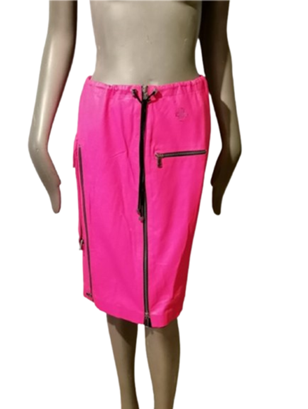 Jupe JC de Castelbajac Vintage en Cuir Rose Fuchsia – Collector