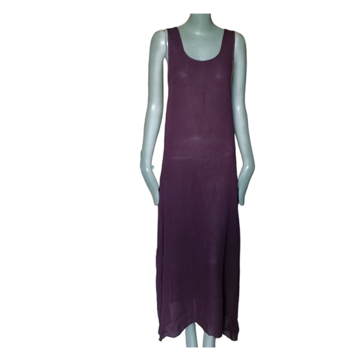 ETRO Milano – Robe longue en soie prune Made in Italy
