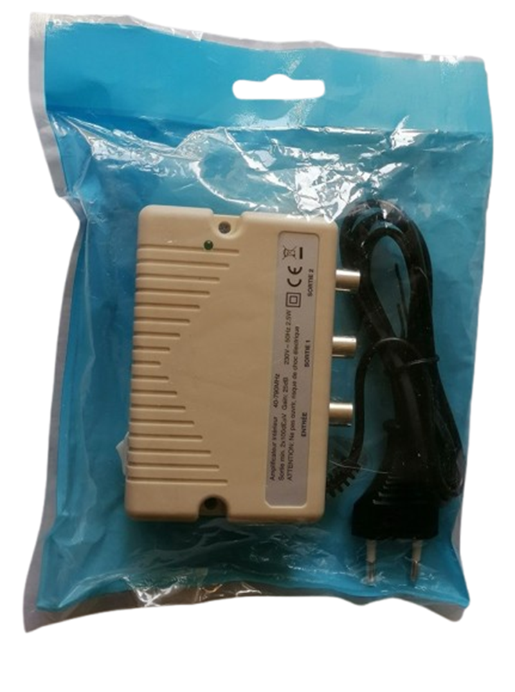 Amplificateur d’antenne TV ATELYS 25 dB – 2 sorties – Réf. 900170