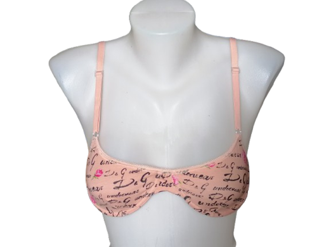 D&G Underwear Archive Y2K – Soutien-gorge Deadstock Rose Logo All Over