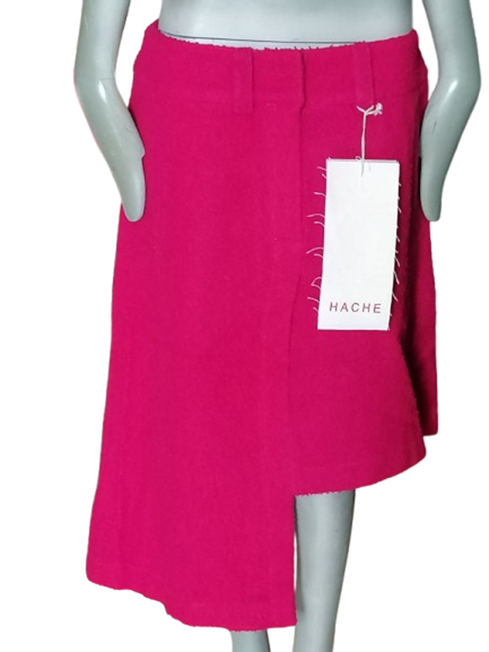 HACHE Archive Deadstock – Jupe asymétrique 100 % laine vierge