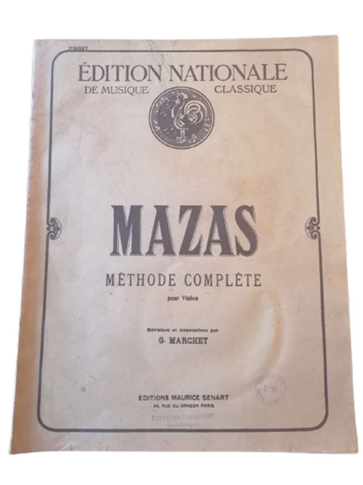 Mazas – Méthode complète pour violon (Édition Maurice Senart, 1915)