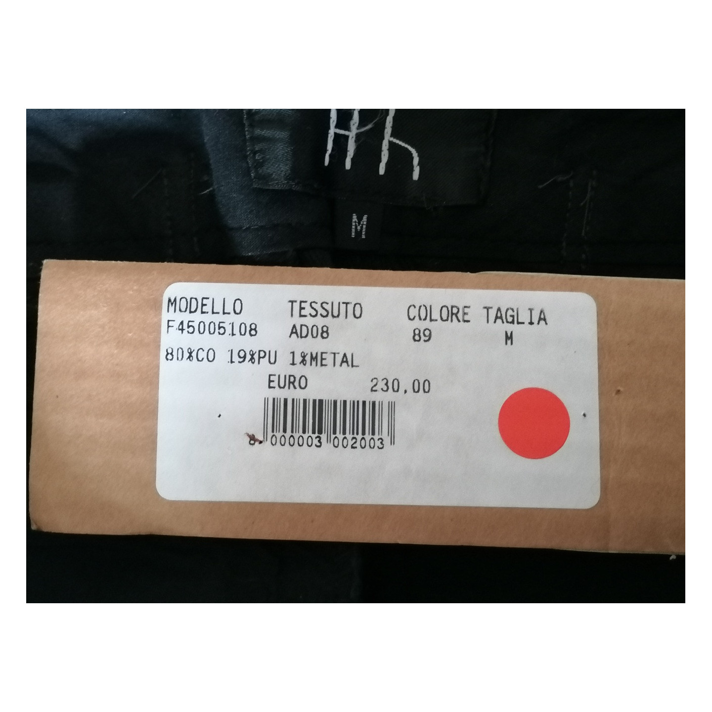 Jupe midi AK deadstock coton enduit métallisé