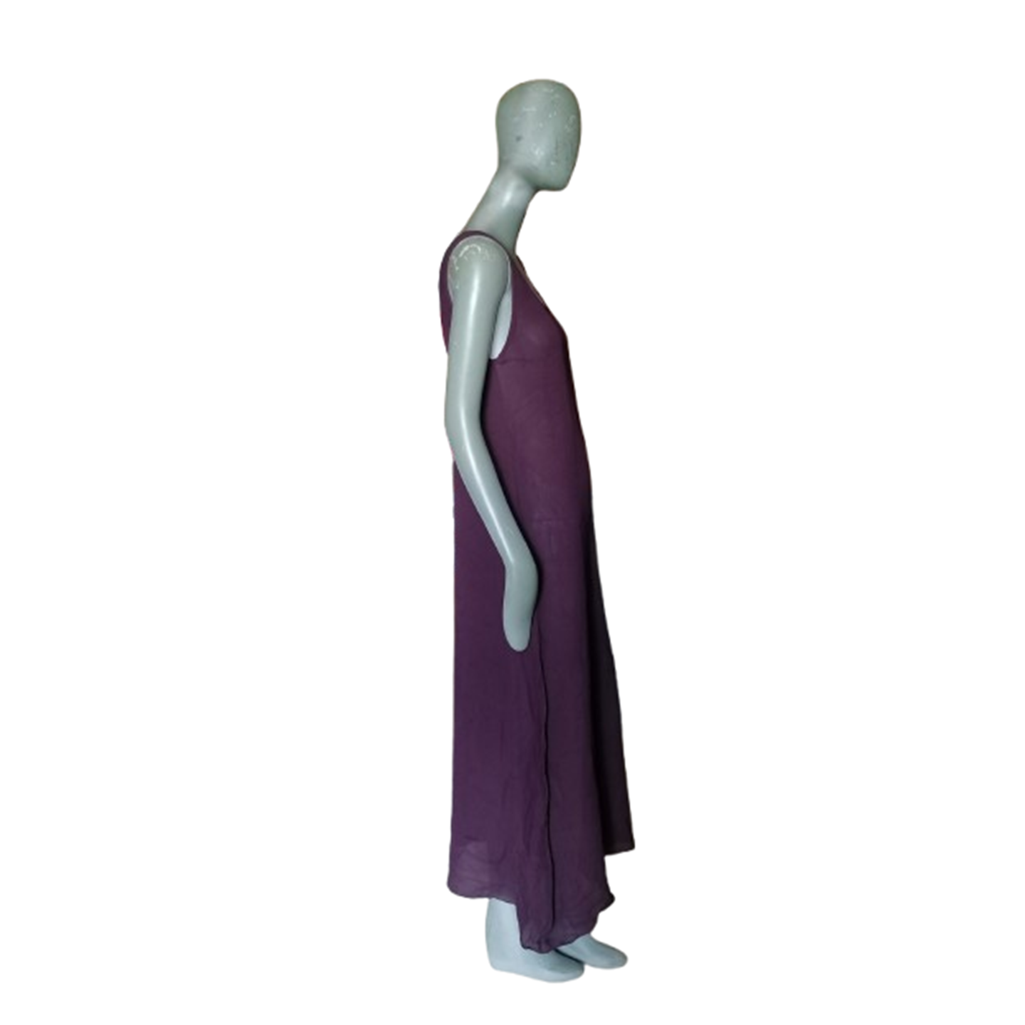 ETRO Milano – Robe longue en soie prune Made in Italy