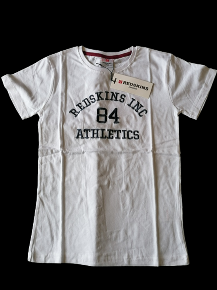 T-shirt enfant blanc Redskins Junior, broderie “84 Athletics”