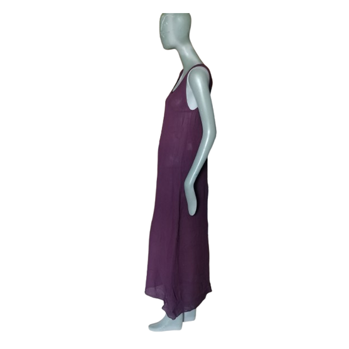 ETRO Milano – Robe longue en soie prune Made in Italy