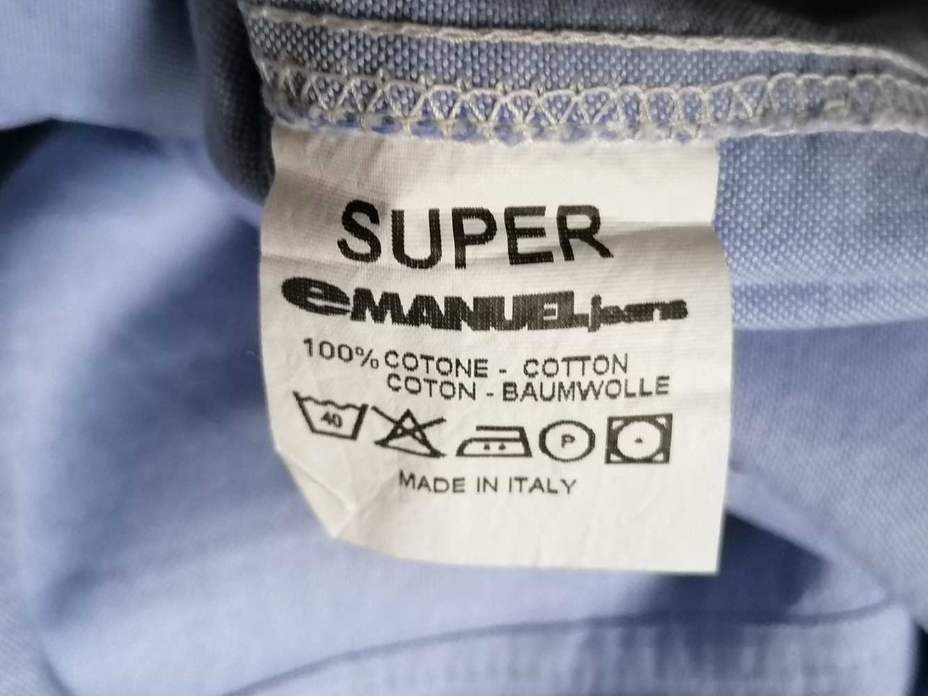 Chemise Emanuel Jeans Deadstock Made in Italy Grandes Tailles