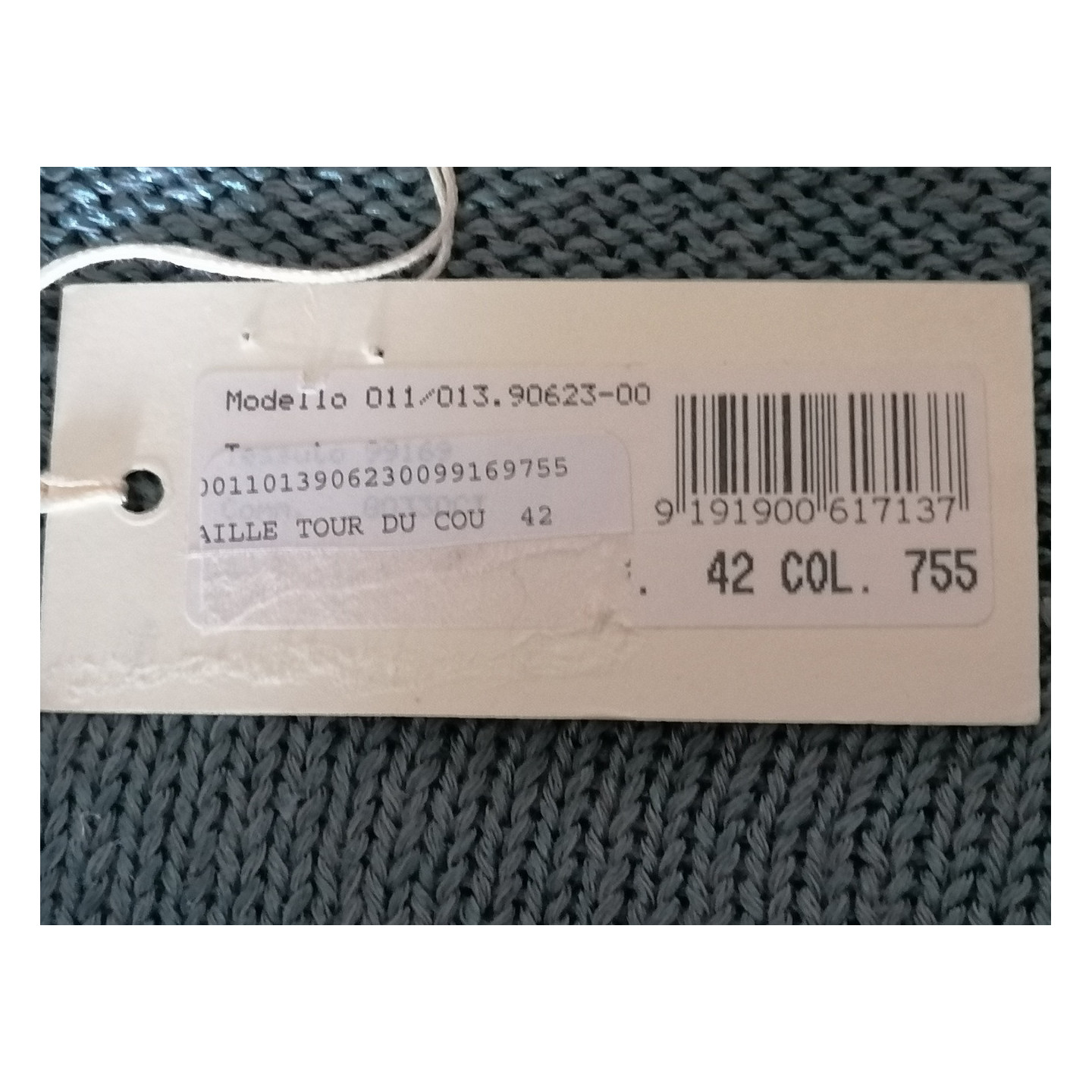 Henry Cotton's – Pull vintage en maille bleu ciel – Neuf avec étiquette