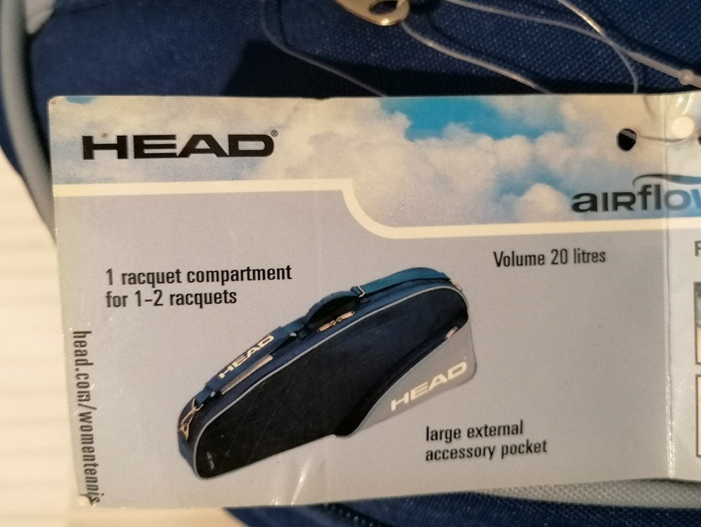 Sac de tennis HEAD Airflow Pro 20 L – Vintage Deadstock Neuf avec Étiquettes
