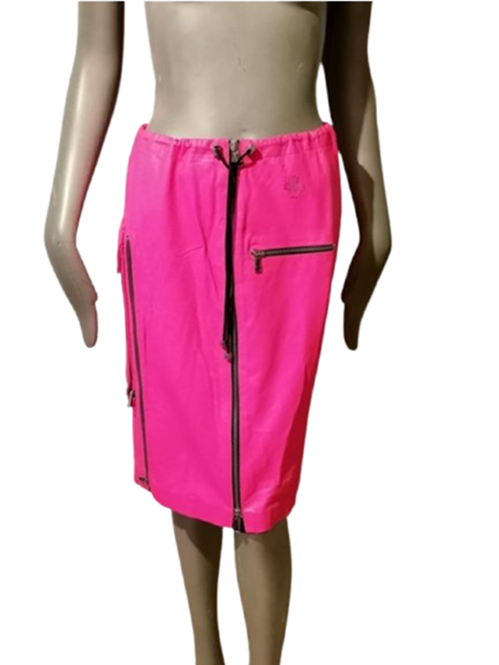 Jupe JC de Castelbajac Vintage en Cuir Rose Fuchsia – Collector