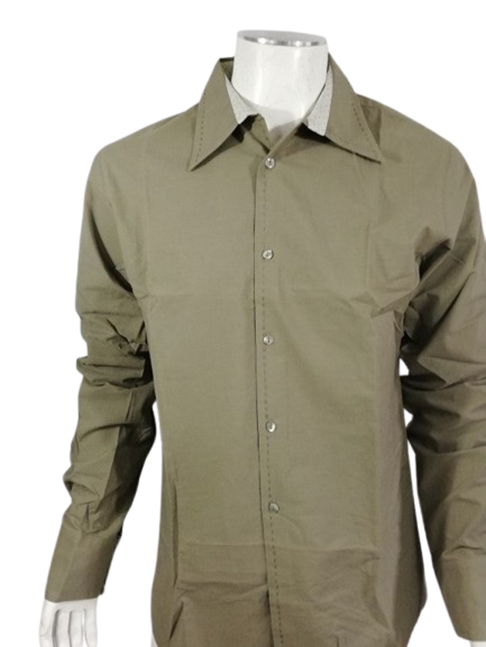 Chemise homme SOURNOI[Z] – Loan, kaki, créateur français
