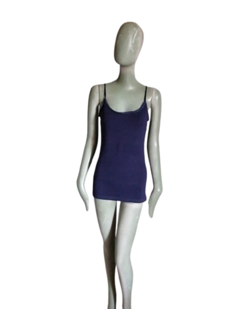 Débardeur Zenana Outfitters bleu-marine à fines bretelles broderies