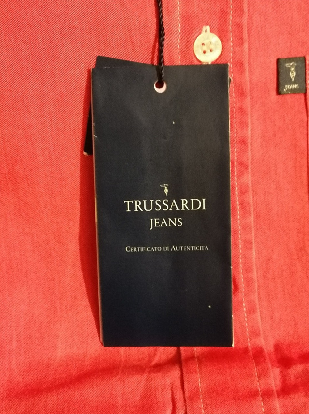 Chemise Trussardi Jeans rose vintage deadstock