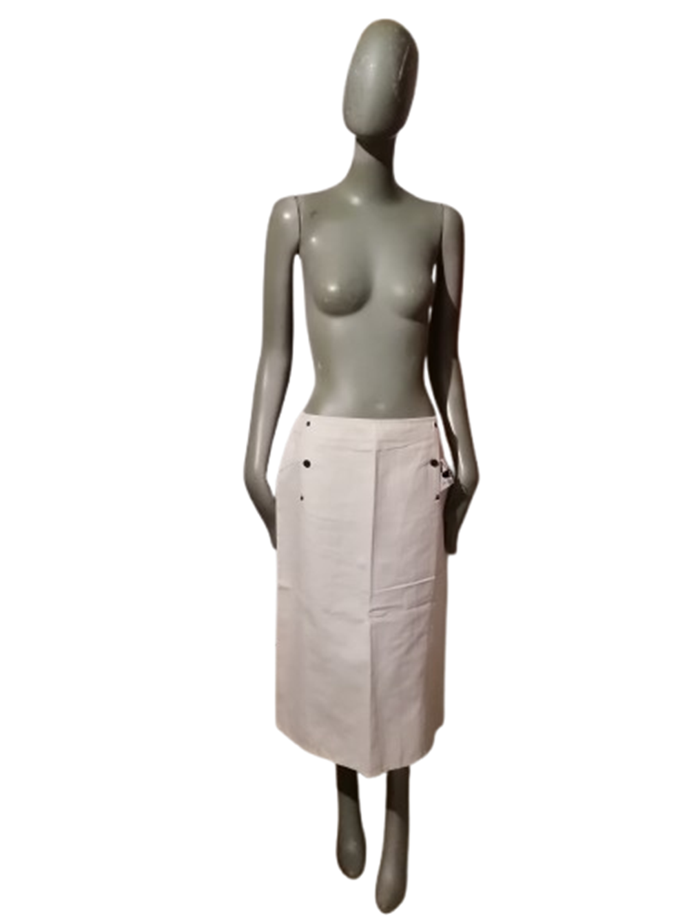 Jupe midi Valentino Roma vintage archive coton blanc