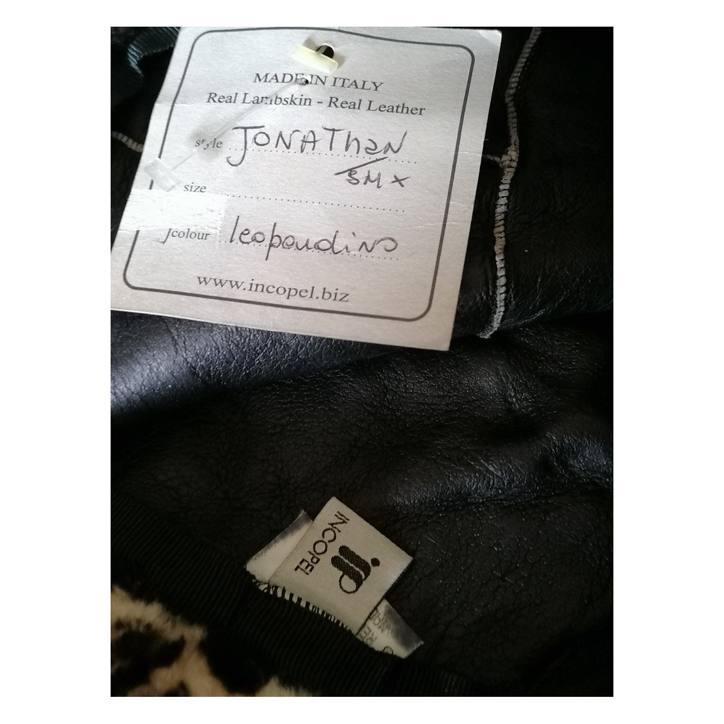 Bob Incopel Jonathan Deadstock en véritable agneau léopard