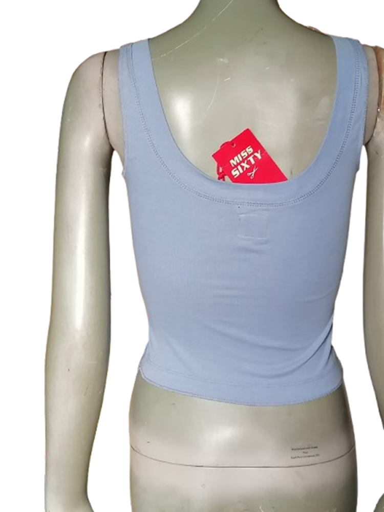 Miss Sixty Y2K Deadstock Débardeur Bleu Jean