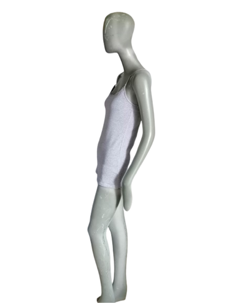 Débardeur Zenana Outfitters gris à fines bretelles brodées