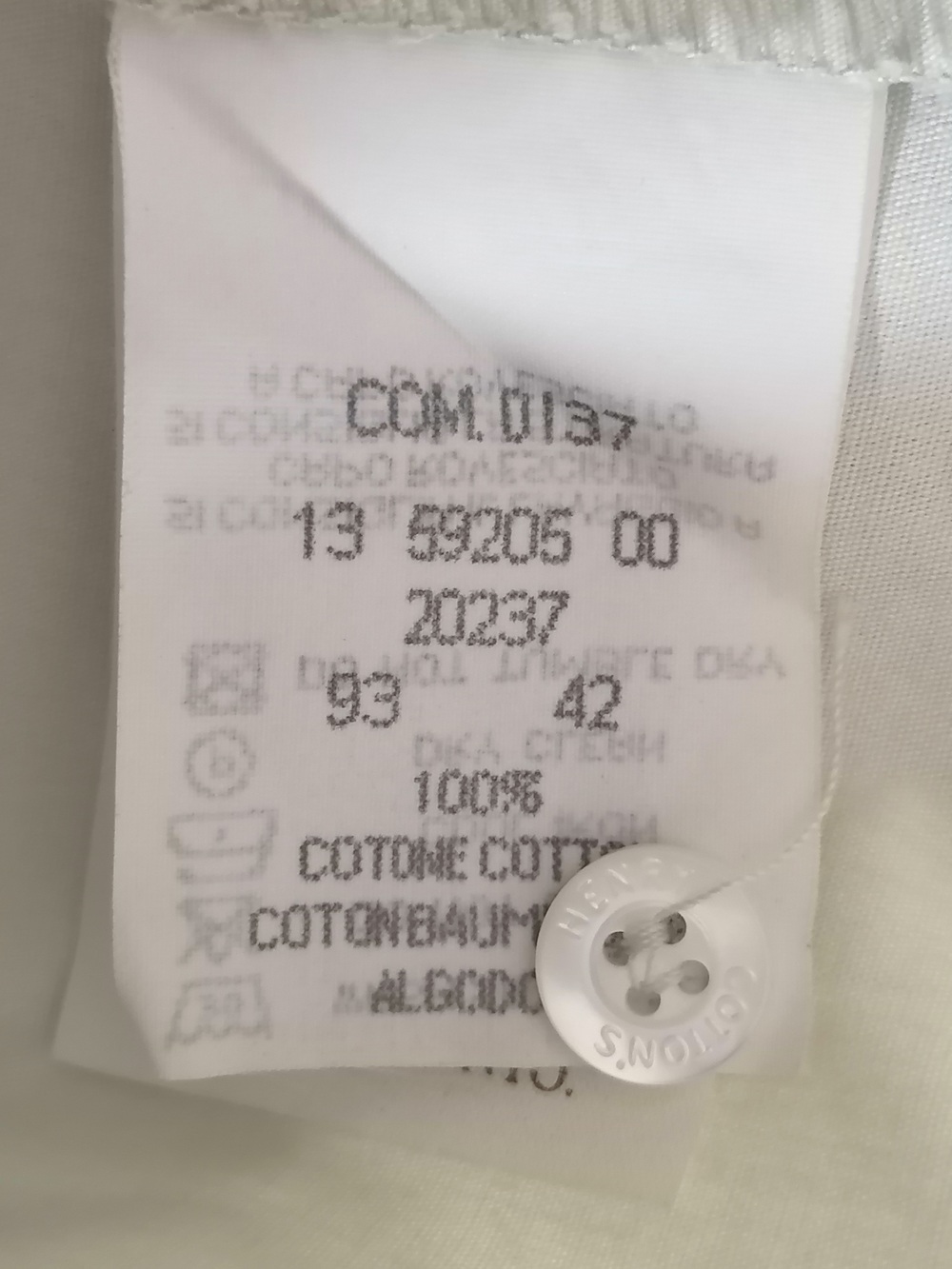 Henry Cotton's Chemise Sans Manches Deadstock Made in Italy