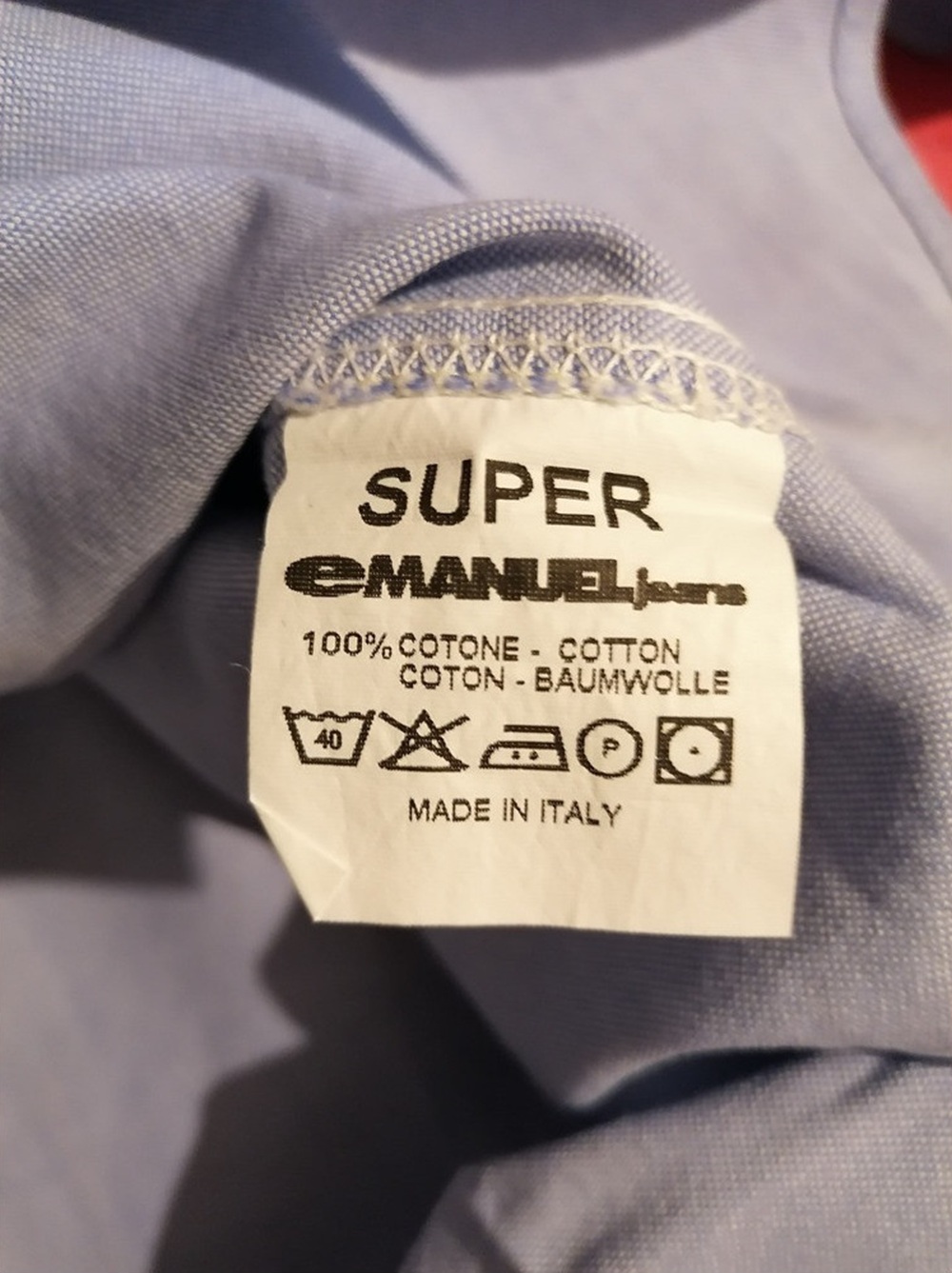 Chemise Emanuel Jeans Deadstock Made in Italy Grandes Tailles