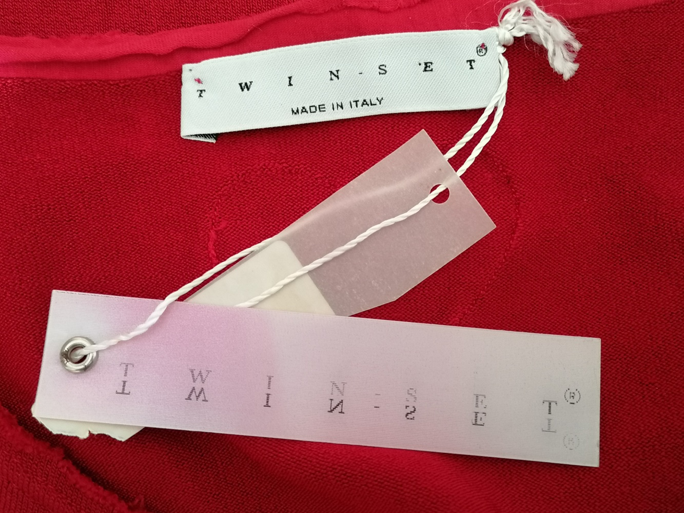 Twin-Set by Light Force Top Y2K Rouge Deadstock Made in Italy