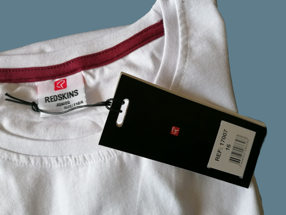 T-shirt enfant blanc Redskins Junior, broderie “84 Athletics”