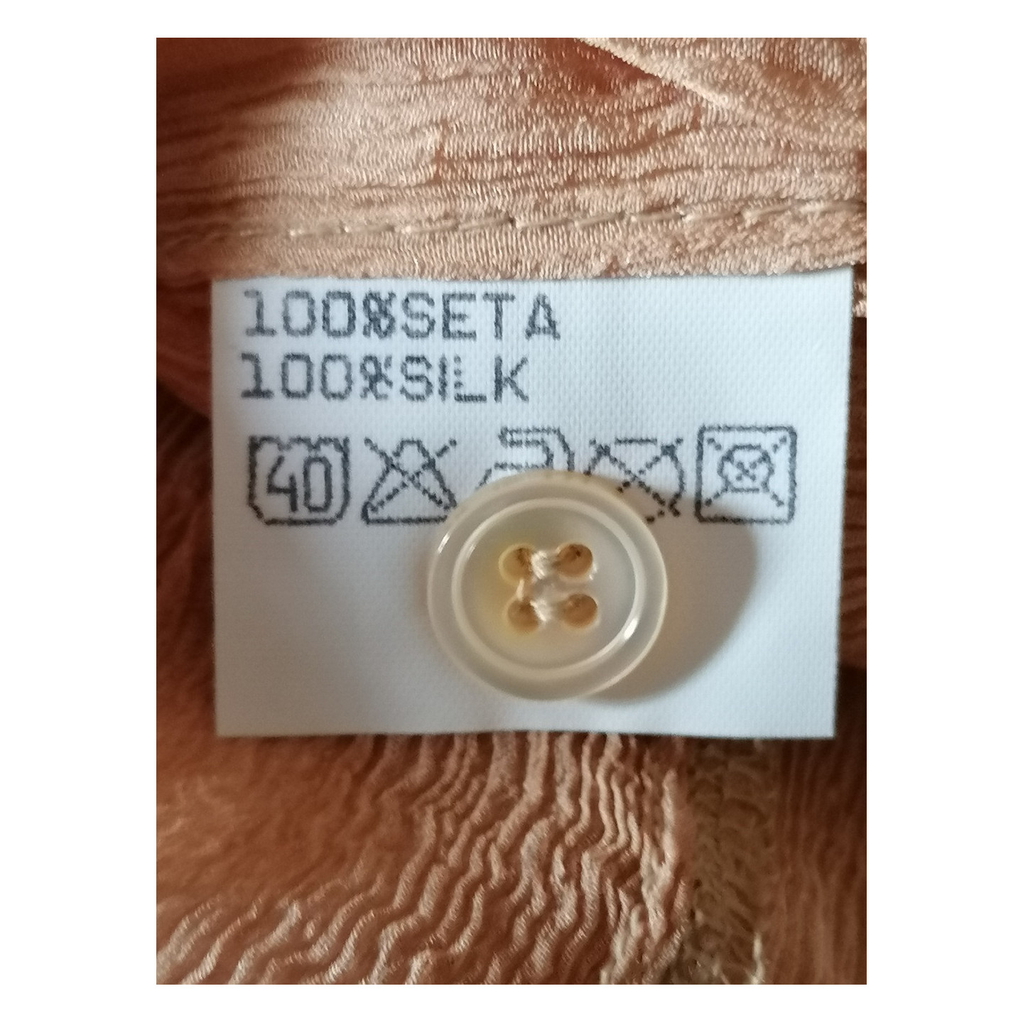 Coast Vintage – Chemisier 100 % Soie Deadstock Jaune Vanille