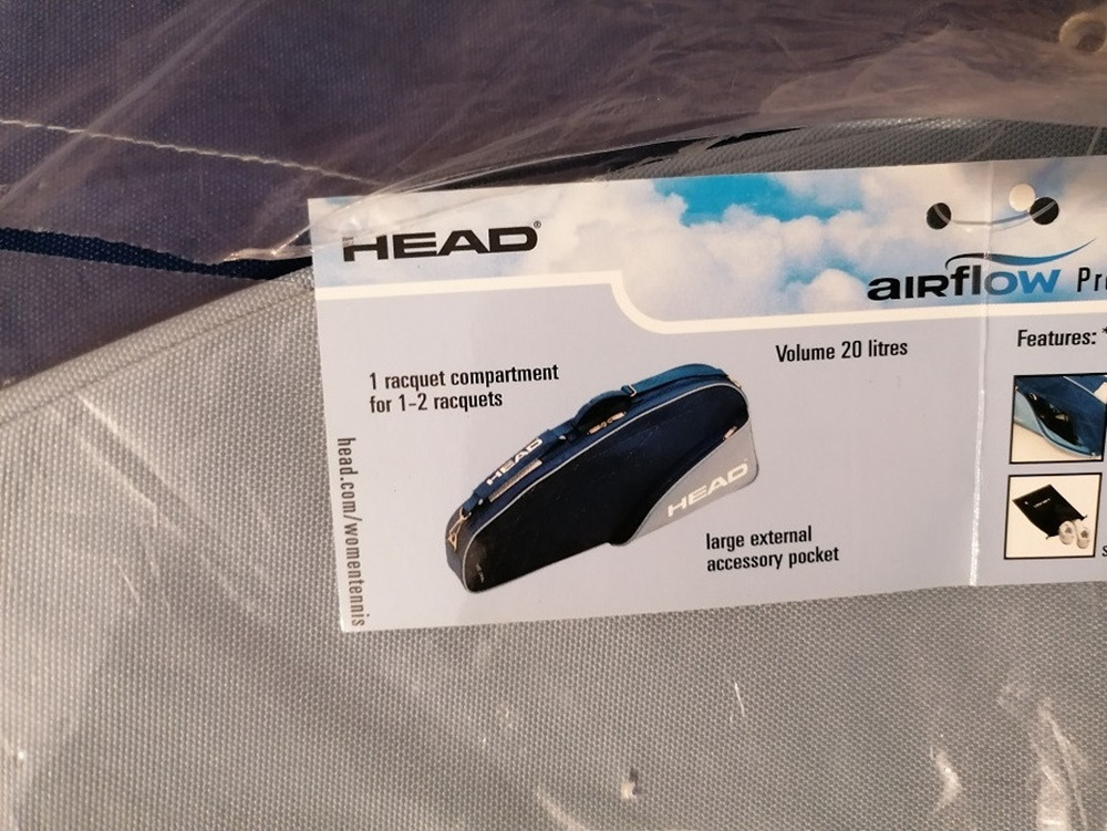 Sac de tennis HEAD Airflow Pro 20 L – Vintage Deadstock Neuf avec Étiquettes