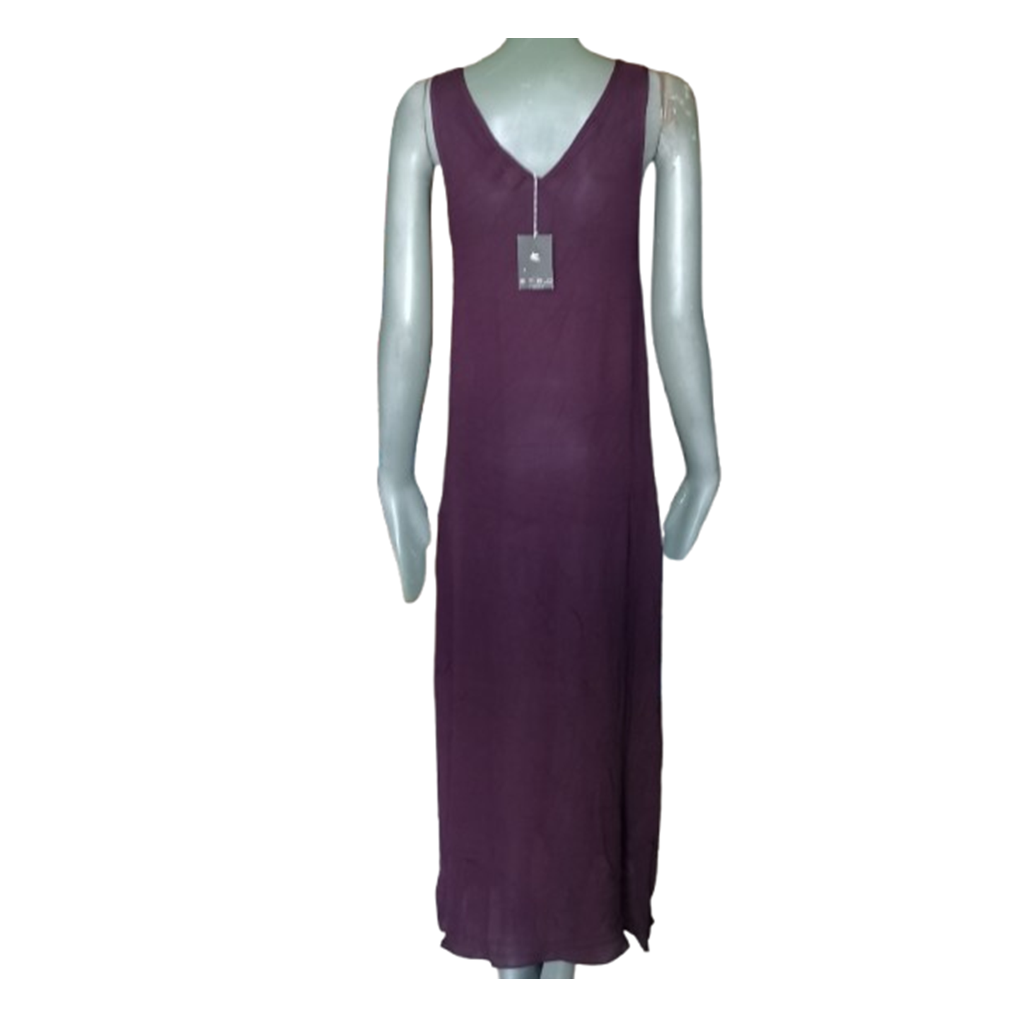 ETRO Milano – Robe longue en soie prune Made in Italy